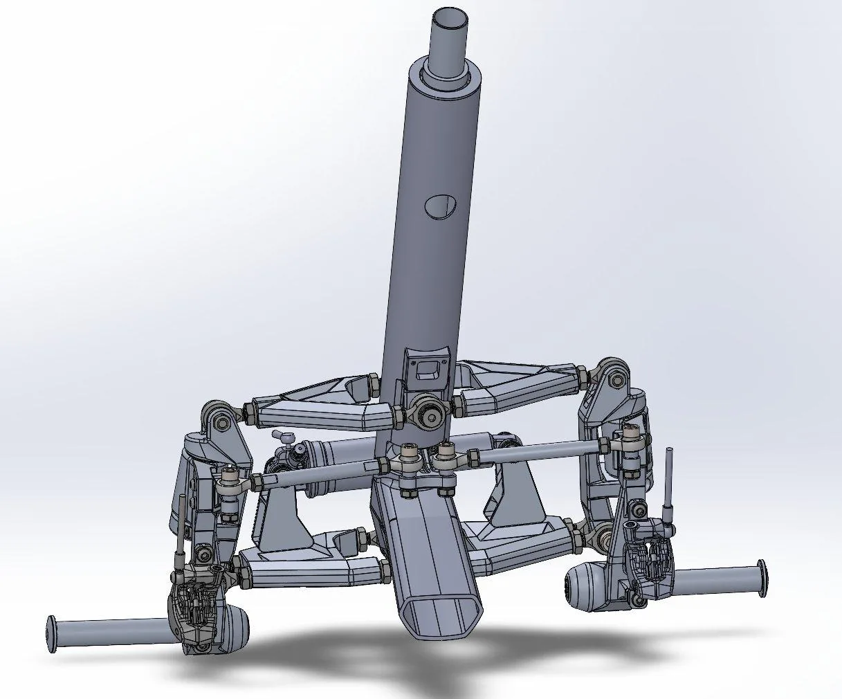 Suspension et train avant de vélo tricycle